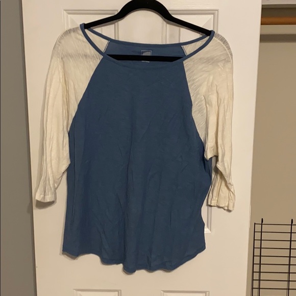 Blue and white baseball tee - Picture 1 of 3